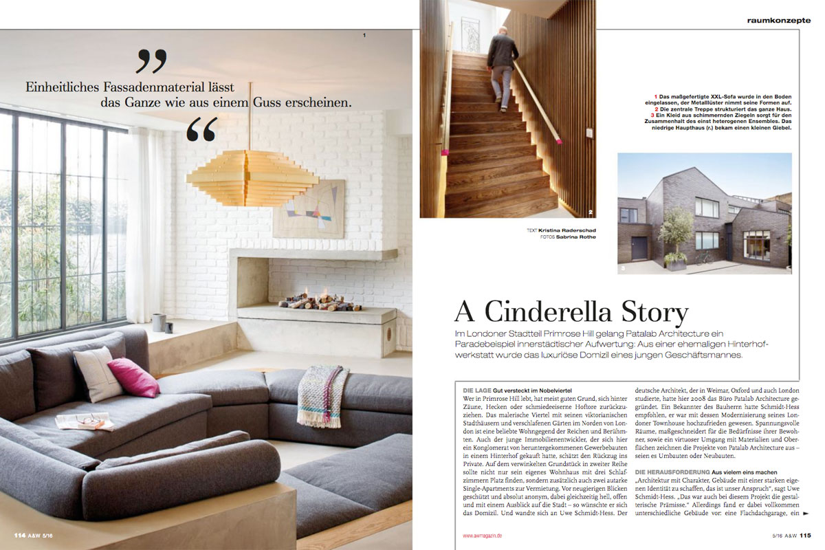 Pages from German design magazine Architektur & Wohnen from May 2016