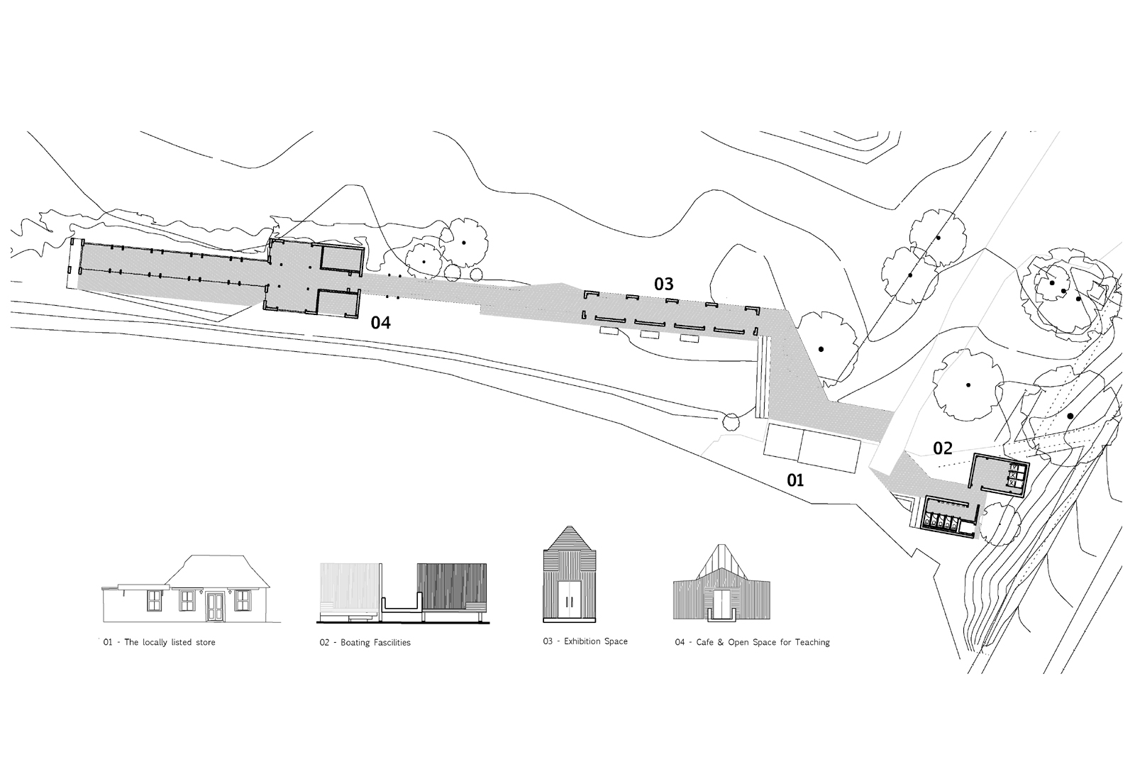 site plan of Norfolk Broads Visitor's Centre