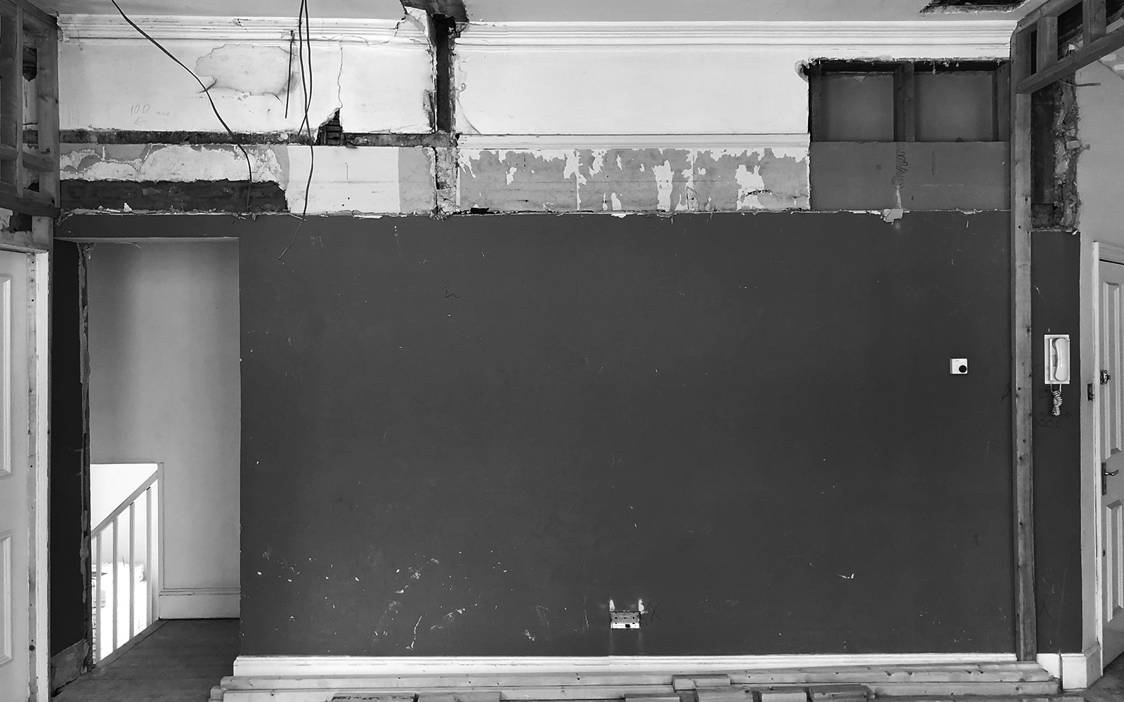 Highbury Apartment: during construction