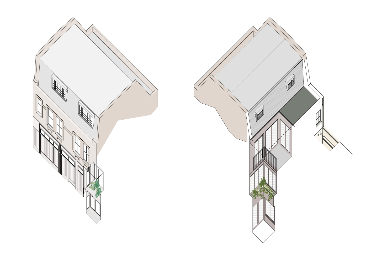 Marylebone Mews House, axonometric drawing