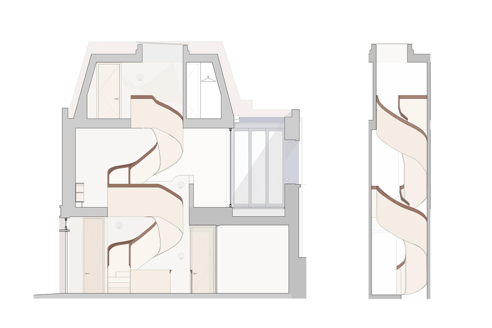 Marylebone Mews House, section drawing