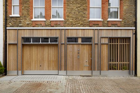 Marylebone Mews House: timber cladding