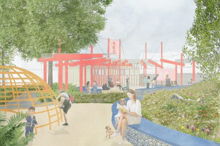 Gateway to New Malden: visualisation of new timber pavilion
